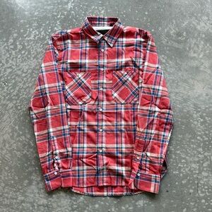Rag & Bone Japanese Plaid Flannel Shirt Cotton Red Size Medium